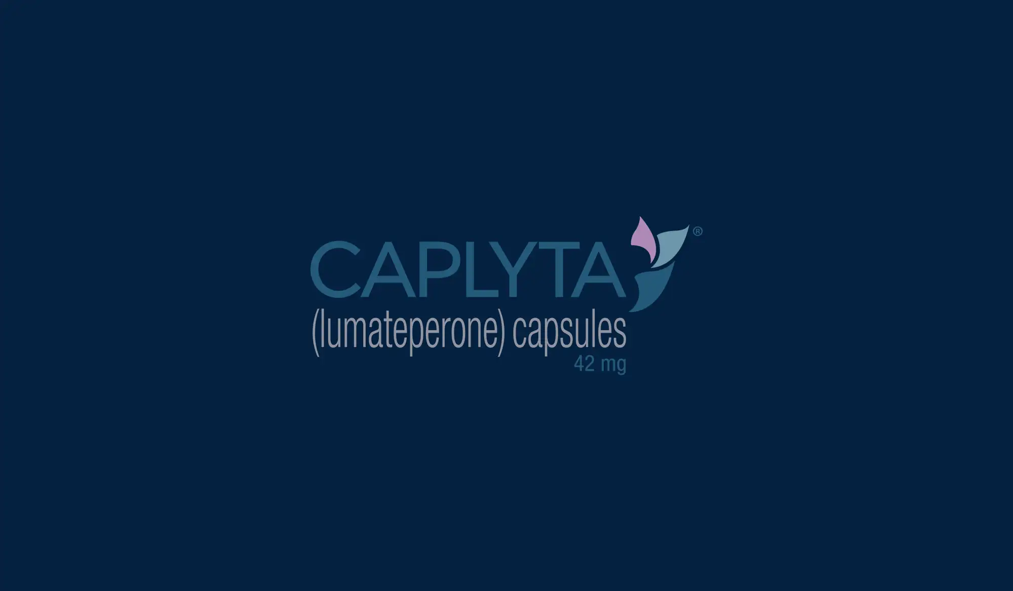 Caplyta logo on dark blue background